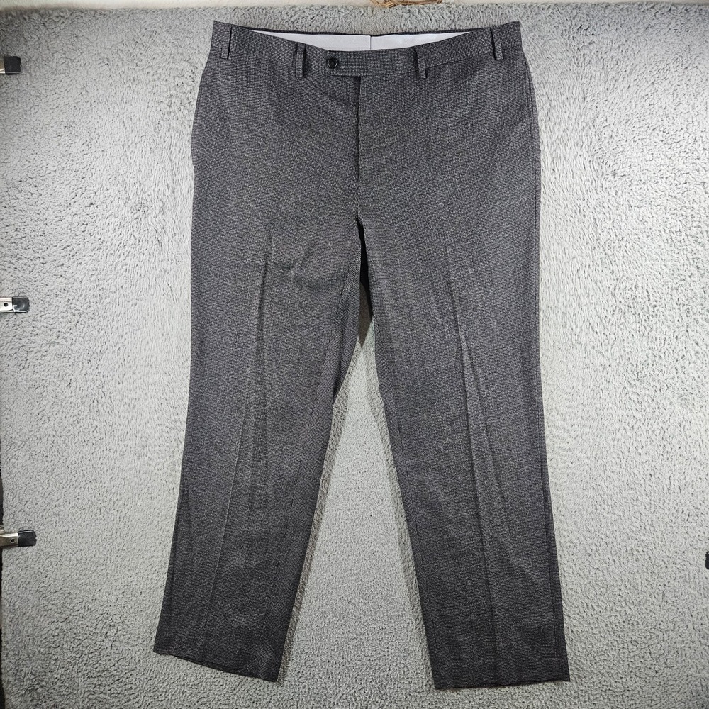 Ralph Lauren Slim Fit Grey Houndstooth Dress Pants Mens 36x30 Stretch Trousers